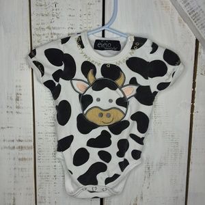 EIEIO Mudpie cow onesie